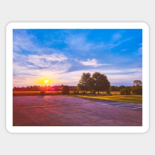 Photography of School Yard with Stunning Sky and Sunset V2 Sticker